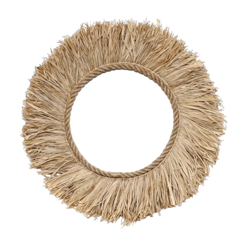 Miroir en fibres naturelles M Haiti - Bazar Bizar - The Cool Republic