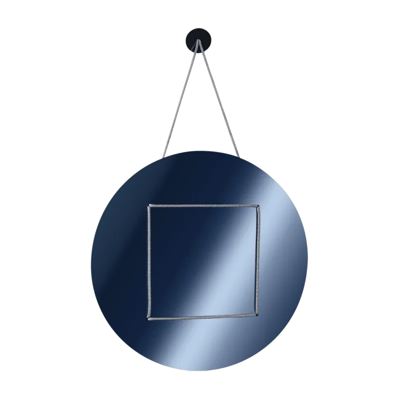 Miroir micaron 43 cm bleu - Mathieu Challières - The Cool Republic