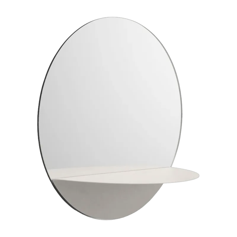 Miroir mural rond blanc 34cm Horizon blanc - Normann Copenhagen - The Cool Republic