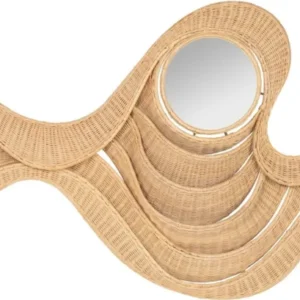 Miroir organique en rotin 165x12x88cm Wavemir - Versmissen - The Cool Republic