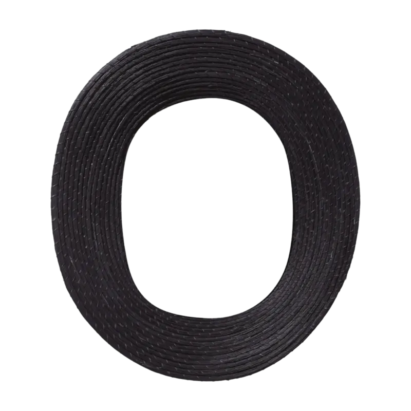 Miroir ovale en palmier noir Killa - Ames - The Cool Republic
