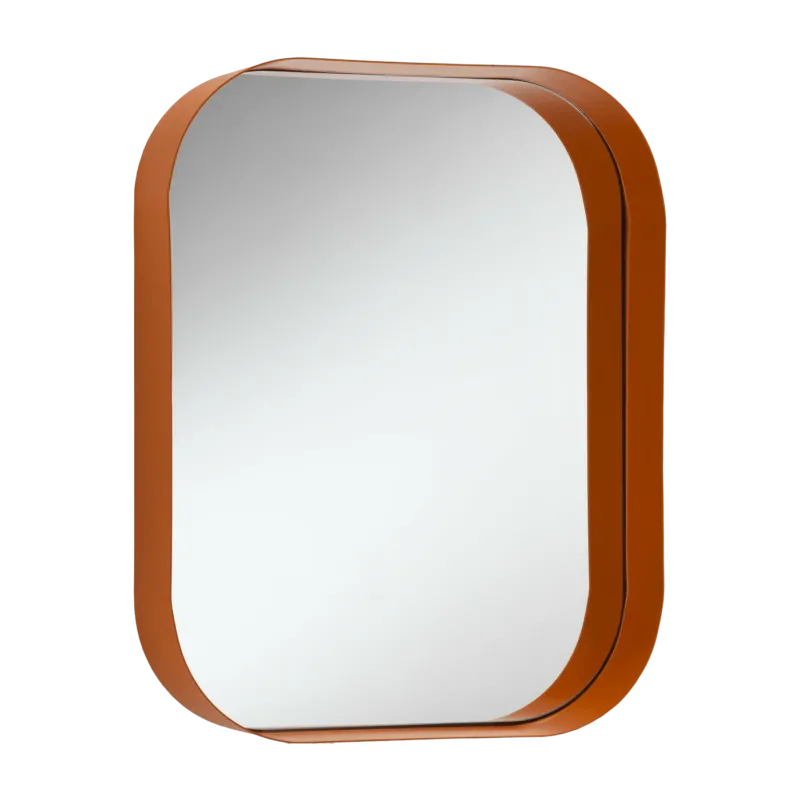 Miroir rectangulaire avec étagère rouille Diletta - Meme Design - The Cool Republic