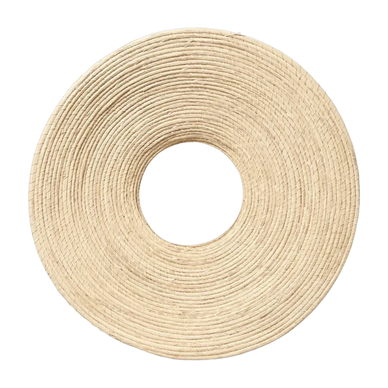 Miroir rond en palmier naturel Killa - Ames - The Cool Republic