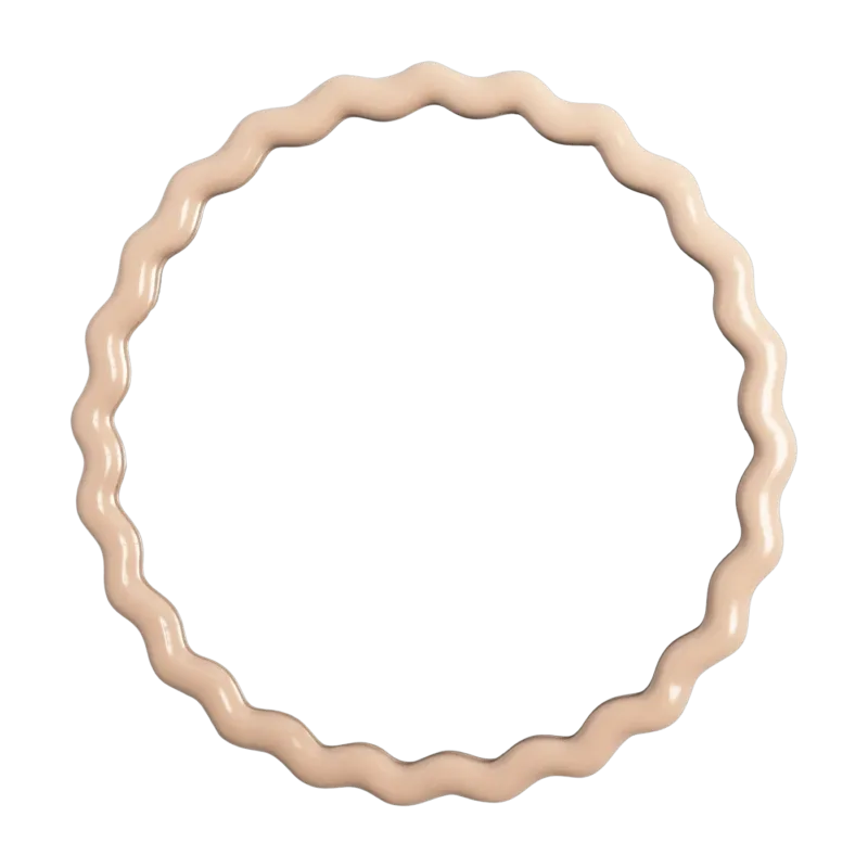 Miroir rond zigzag rose - &Klevering - The Cool Republic
