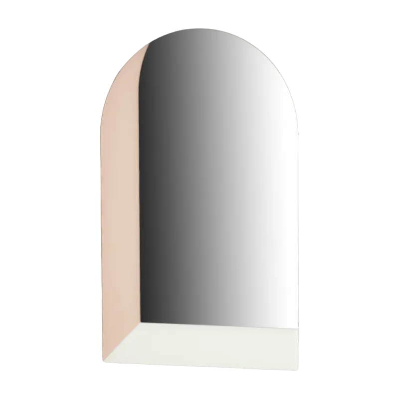 Miroir sérigraphié rose et ivoire 70 cm Linna - ENOstudio - The Cool Republic