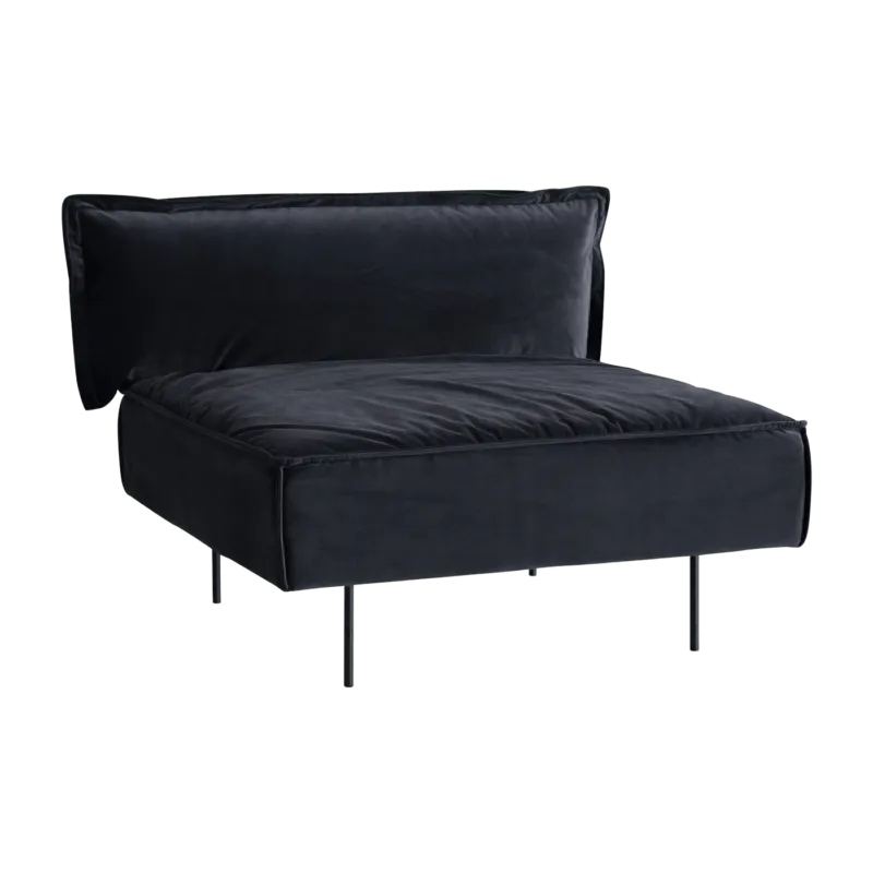 Module 1 place lounge anthracite Velvet - HANDVÄRK - The Cool Republic