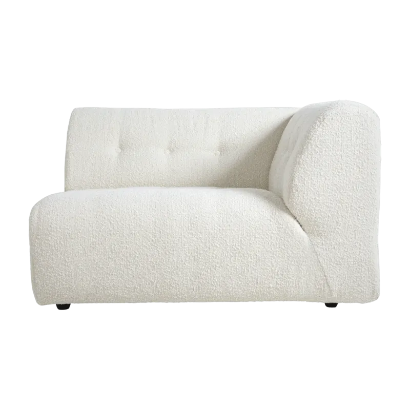 Module d'angle droit 2 places en bouclé crème Vint - Hkliving - The Cool Republic