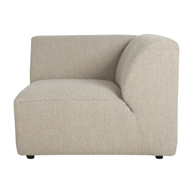 Module d'angle droit en bouclé taupe Jax - Hkliving - The Cool Republic