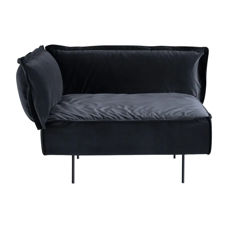 Module d'angle gauche lounge anthracite Velvet - HANDVÄRK - The Cool Republic