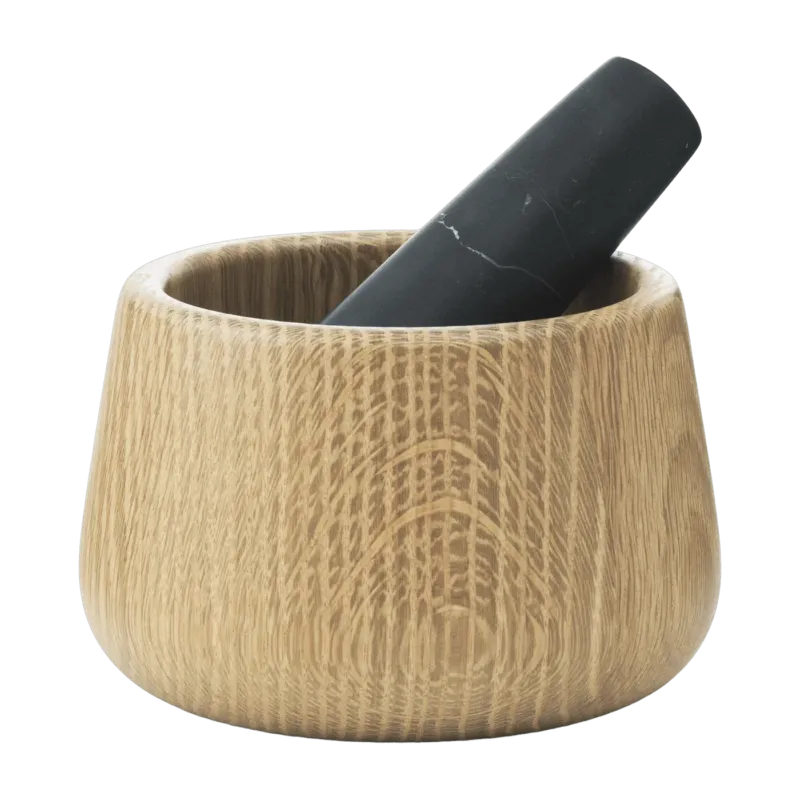 Mortier et pilon en chêne et marbre noir Craft noir - Normann Copenhagen - The Cool Republic