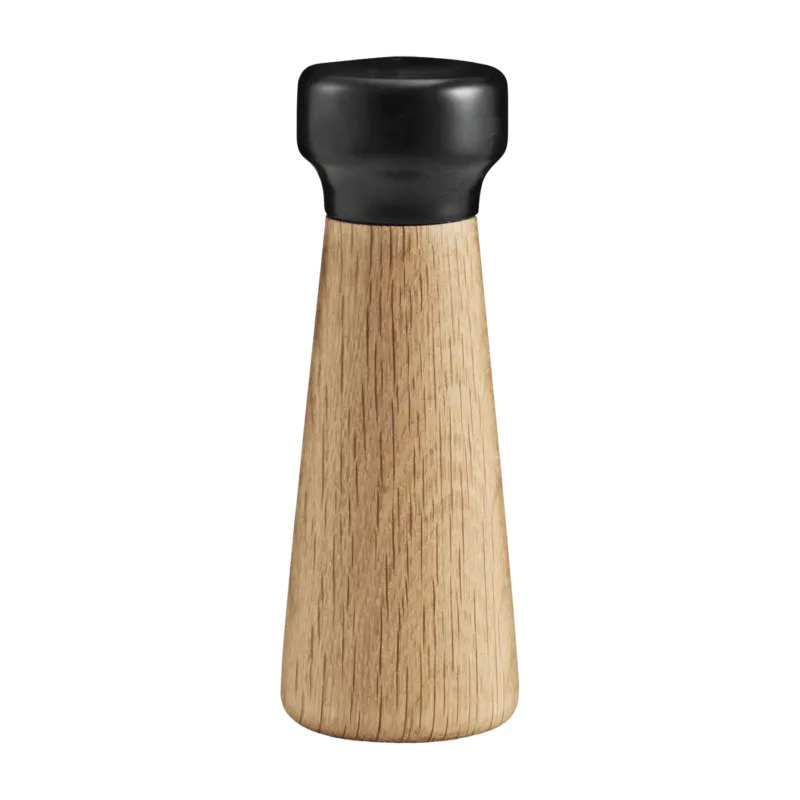 Moulin à poivre en chêne et marbre noir 18 cm Craft Oak/noir - Normann Copenhagen - The Cool Republic