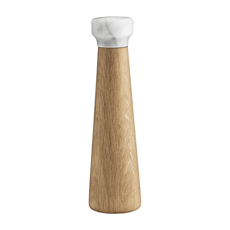 Moulin à sel en chêne naturel et marbre blanc 27 cm Craft Oak/blanc - Normann Copenhagen - The Cool Republic