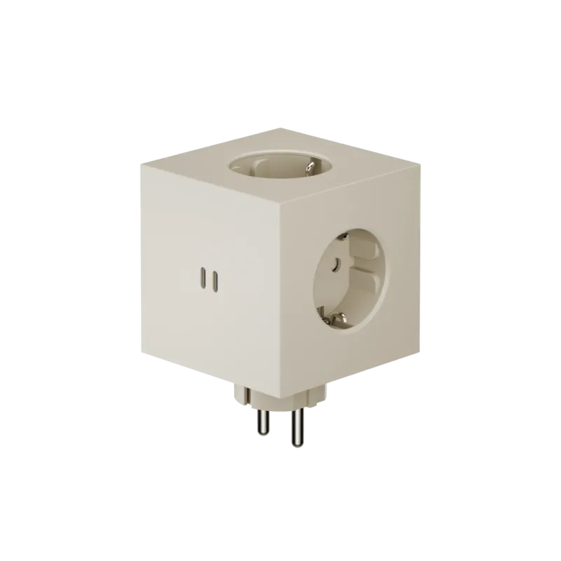 Multiprise murale USB-C 30W beige Square 2 - Avolt - The Cool Republic