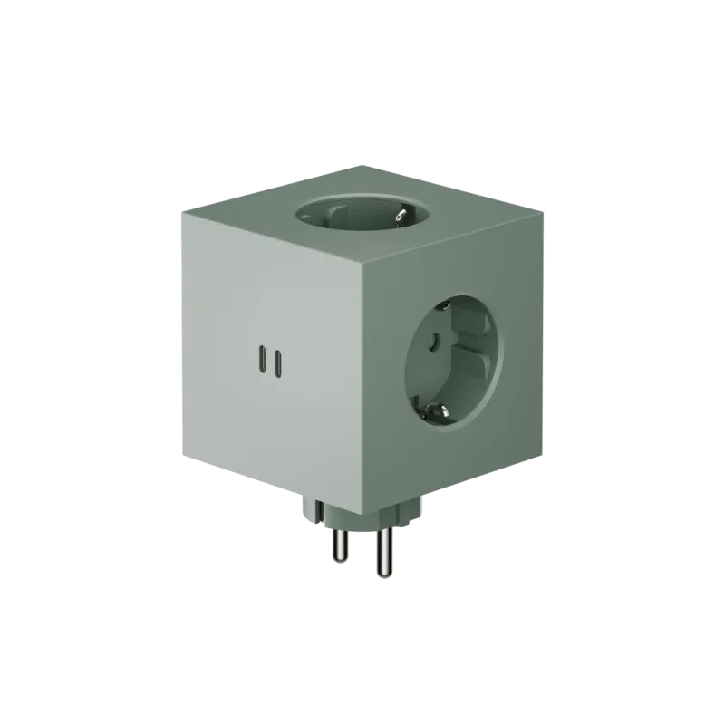 Multiprise murale USB-C 30W vert Square 2 - Avolt - The Cool Republic