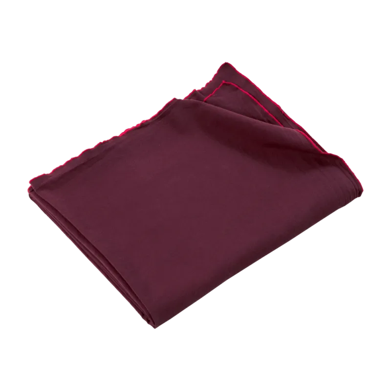 Nappe en coton lavé bordeaux 170 x 250 cm - The Cool Republic - The Cool Republic