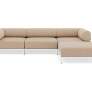 Noah Sofa - 3-Sitzer mit Chaise Breit - Beigerot