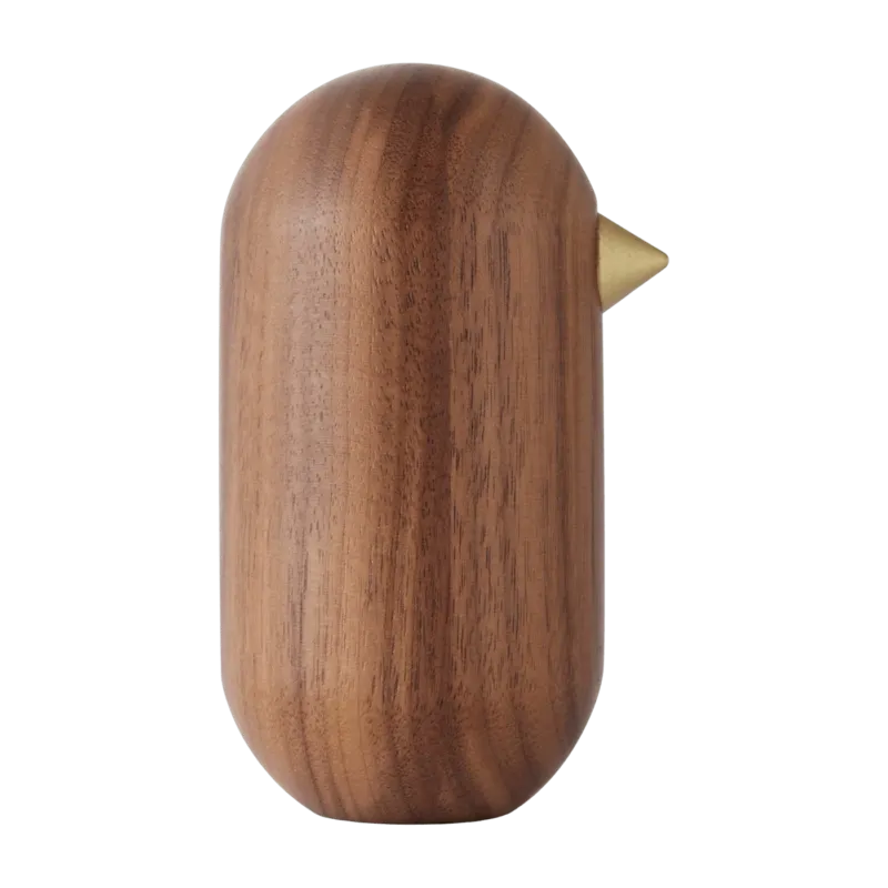 Oiseau en bois 10 cm noyer Little Bird Walnut - Normann Copenhagen - The Cool Republic
