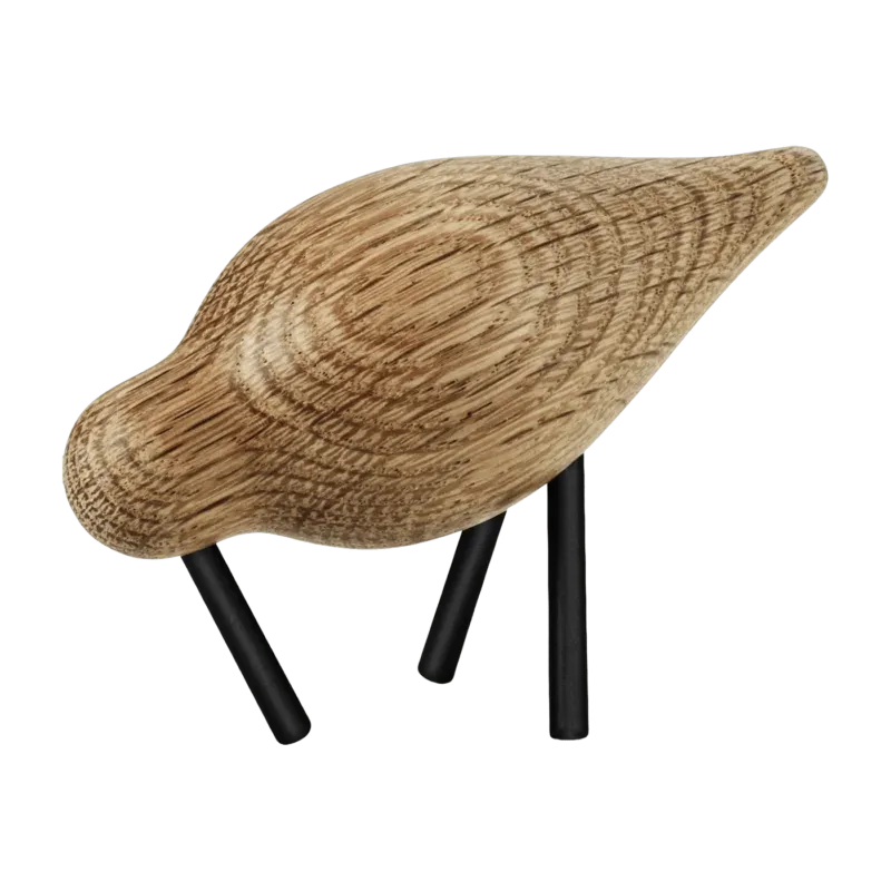 Oiseau en chêne et pieds acier noirs S Shorebird noir - Normann Copenhagen - The Cool Republic