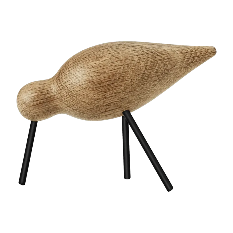Oiseau en chêne et pieds en acier noirs M Shorebird noir - Normann Copenhagen - The Cool Republic