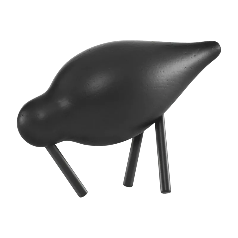 Oiseau en chêne noir et pieds en acier noir S Shorebird noir/noir - Normann Copenhagen - The Cool Republic