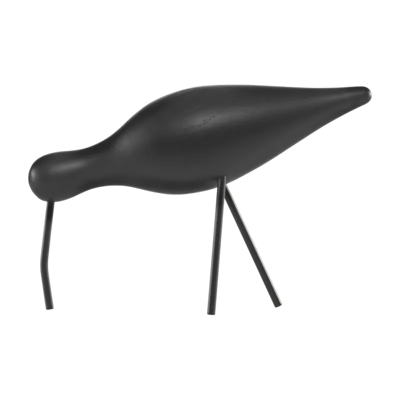 Oiseau en chêne noir et pieds en acier noirs L Shorebird noir/noir - Normann Copenhagen - The Cool Republic