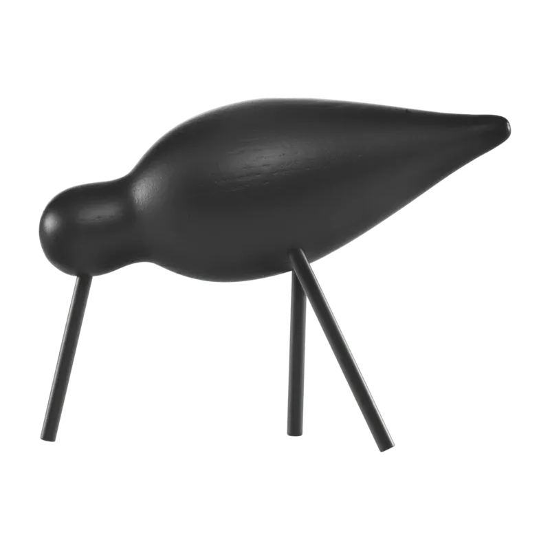 Oiseau en chêne noir et pieds en acier noirs M Shorebird noir/noir - Normann Copenhagen - The Cool Republic