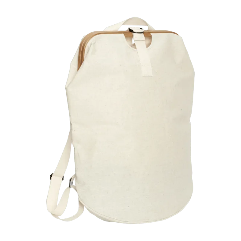 Panier à linge en toile avec anses beige - Hübsch - The Cool Republic