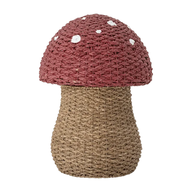 Panier champignon en fibres naturelles rouge Corintha -Bloomingville mini - The Cool Republic