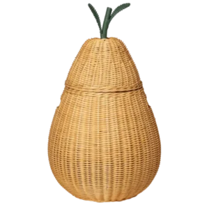 Panier de rangement poire en rotin tressé naturel 50 x 83 cm Pear - Ferm Living - The Cool Republic