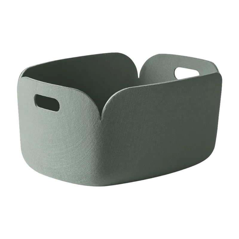 Panier de rangement recyclé vert pastel Restore - Muuto - The Cool Republic