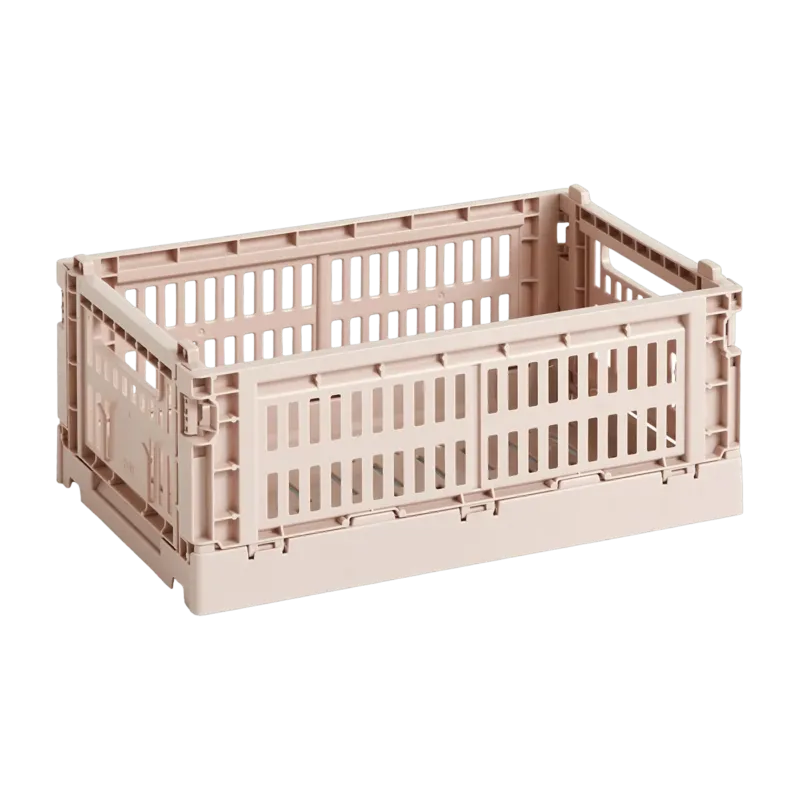 Panier en matière recyclée blush S Colour Crate - HAY - The Cool Republic
