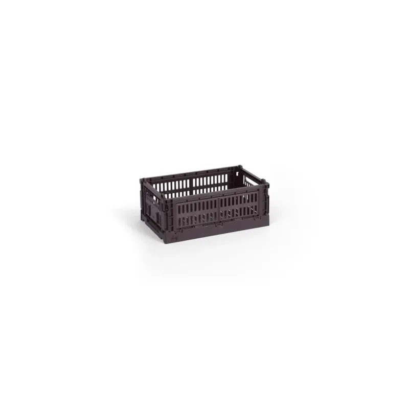 Panier en plastique recyclé bordeaux 26,5 x 17 x 10,5 cm Colour Crate - HAY - The Cool Republic