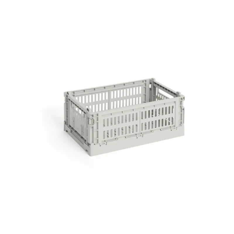 Panier en plastique recyclé gris clair 26,5 x 17 x 10,5 cm Colour Crate - HAY - The Cool Republic