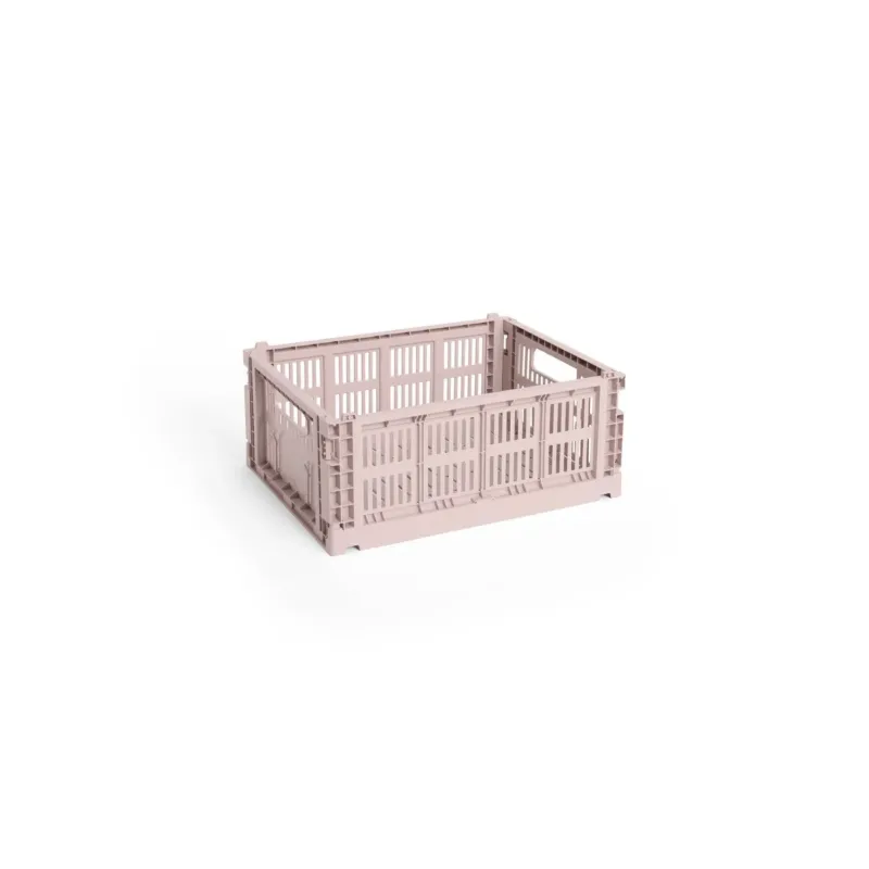 Panier en plastique recyclé rose blush 26,5 x 34,5 x 14 cm Colour Crate - HAY - The Cool Republic