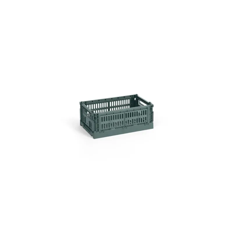Panier en plastique recyclé vert foncé 26,5 x 17 x 10,5 cm Colour Crate - HAY - The Cool Republic
