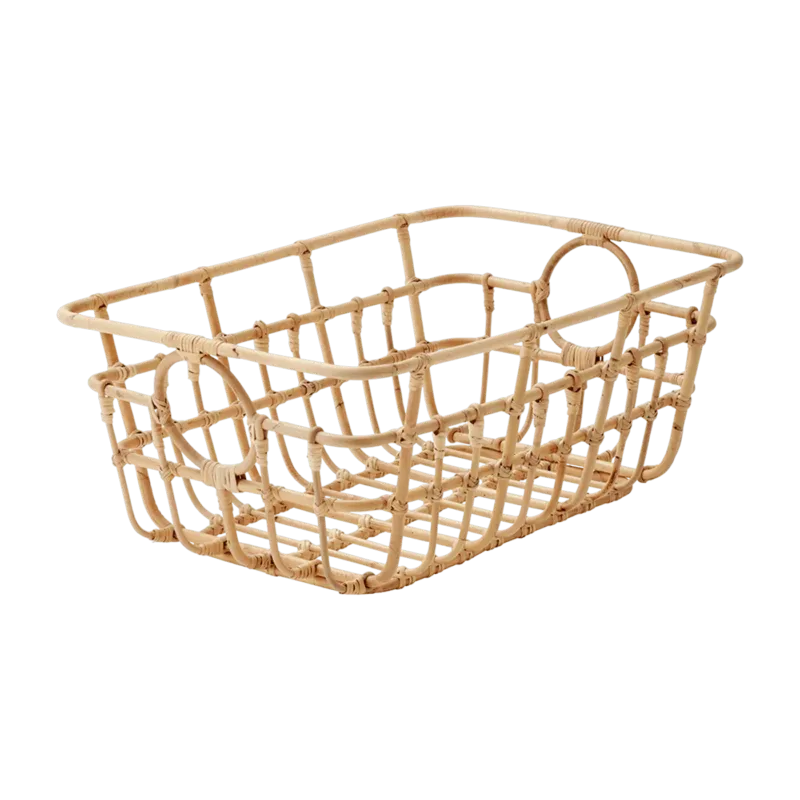 Panier rectangulaire en rotin naturel Carry Me - Cane-Line - The Cool Republic