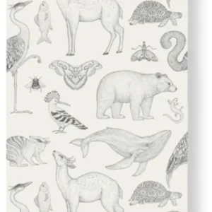 Papier peint animaux blanc Katie Scott - Ferm Living - The Cool Republic