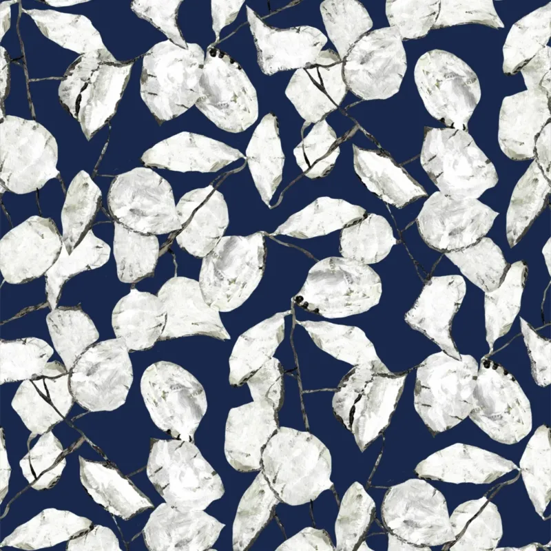 Papier peint bleu marine Monnaie de Pape Raccordable - Edito - The Cool Republic
