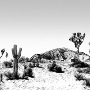 Papier peint noir et blanc Arizona - Edito - The Cool Republic