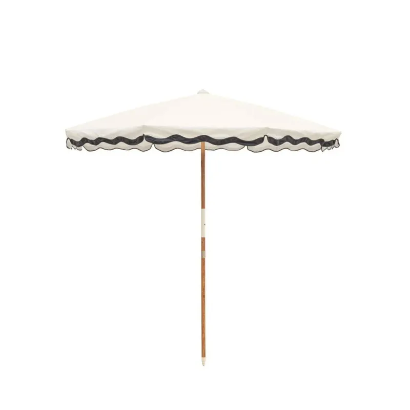 Parasol rond en tissu blanc Rivie White 200cm Amalfi - Business & Pleasure - The Cool Republic