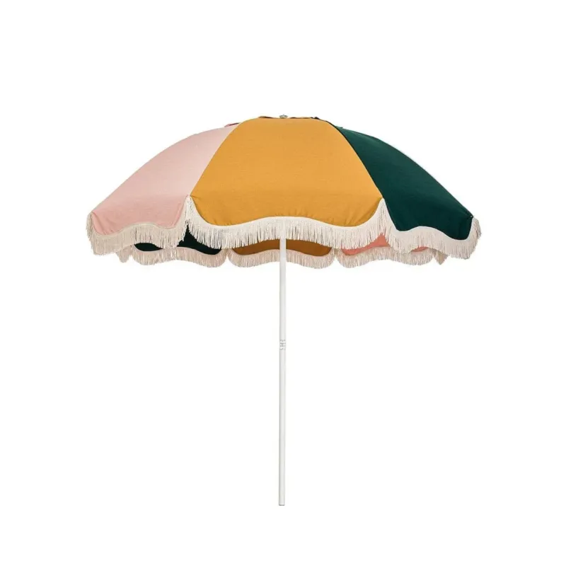 Parasol rond en tissu multicolore 70s 229cm The Patio - Business & Pleasure - The Cool Republic