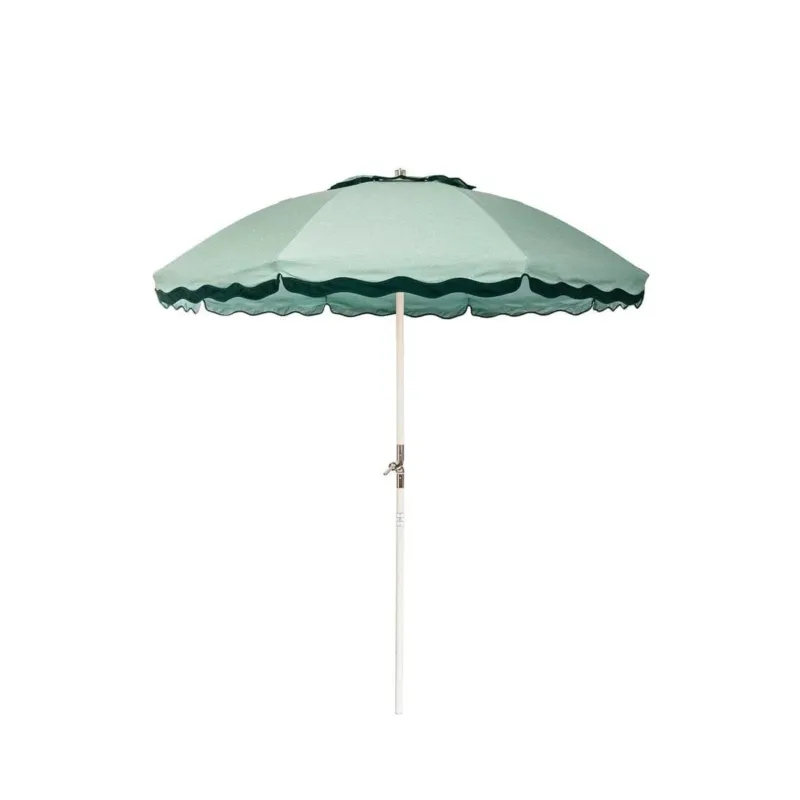 Parasol rond en tissu vert Rivie Green 220cm The Club - Business & Pleasure - The Cool Republic
