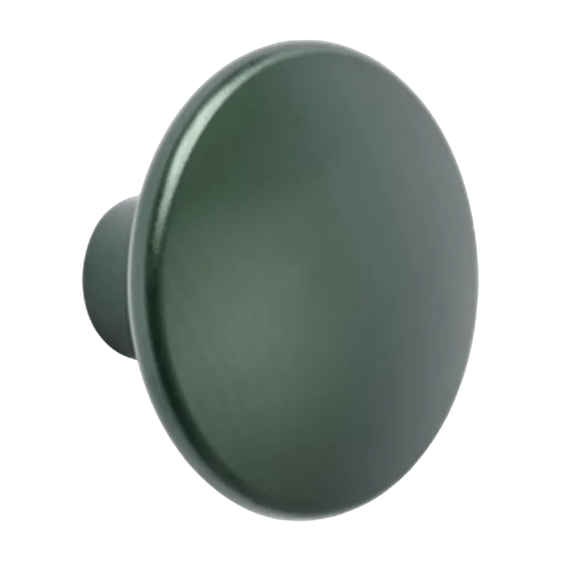 Patère ronde en aluminium vert sapin 5 cm The Dots - Muuto - The Cool Republic