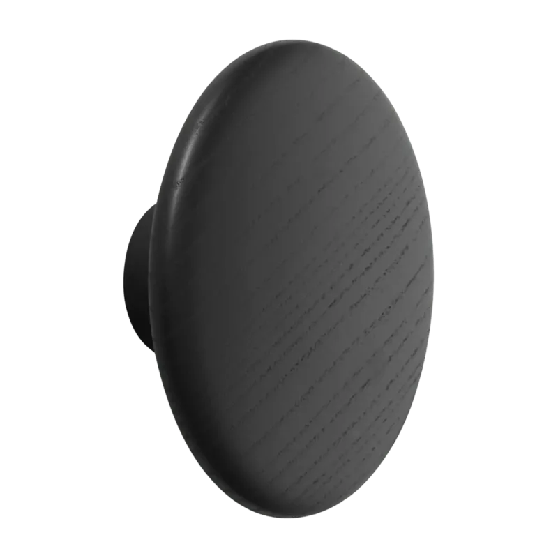 Patère ronde en bois noir 17 cm The Dots - Muuto - The Cool Republic