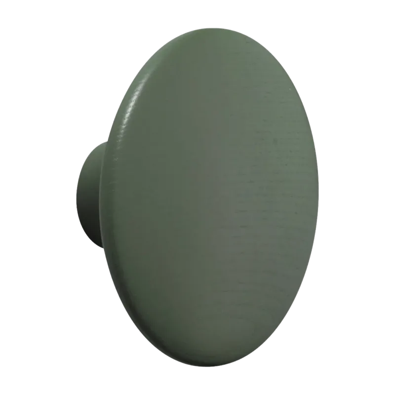 Patère ronde en bois vert mousse 13 cm The Dots - Muuto - The Cool Republic
