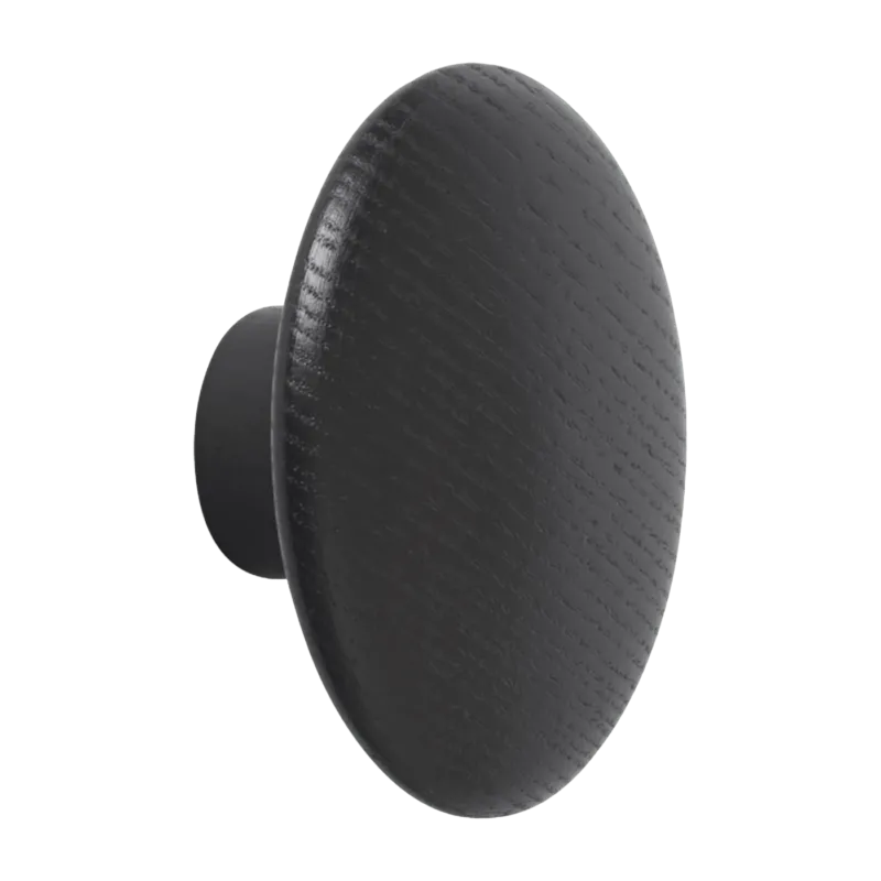Patère ronde en chêne noir 6,5 cm The Dots - Muuto - The Cool Republic
