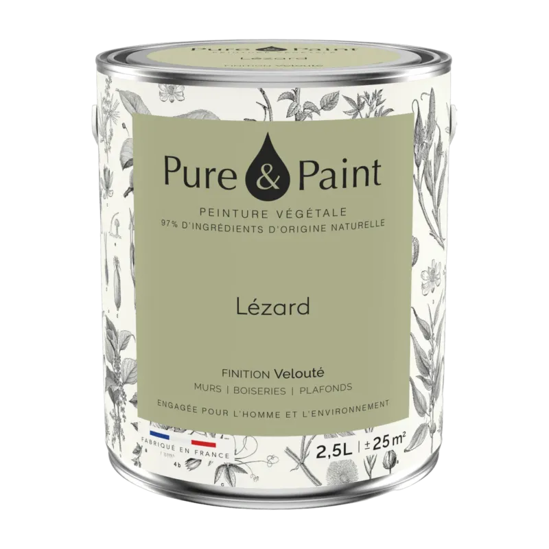 Peinture végétale velouté Lézard 2,5L - Pure & Paint - The Cool Republic