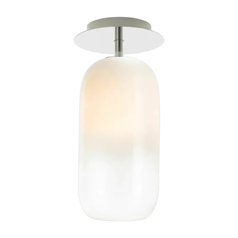 Petit plafonnier en verre soufflé blanc Gople - Artemide - The Cool Republic