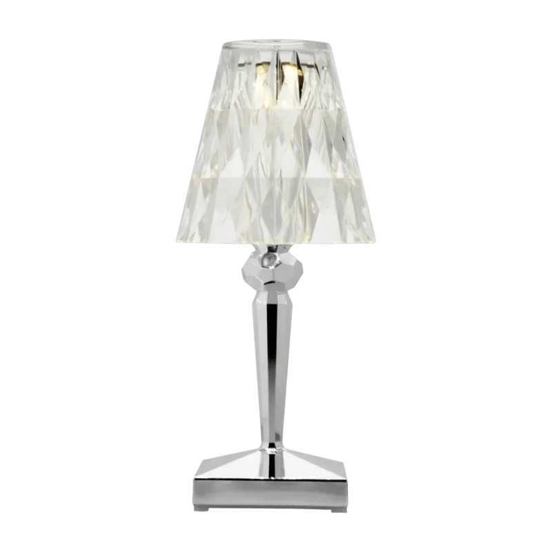 Petite lampe sans fil LED argentée Battery - Kartell - The Cool Republic