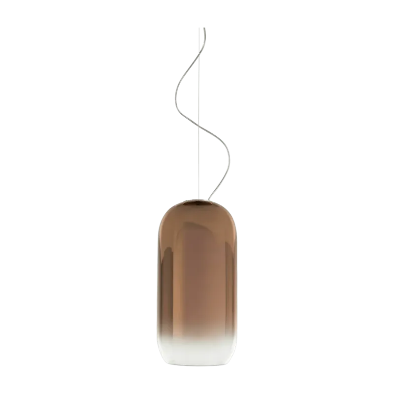 Petite suspension marron cuivrée Gople - Artemide - The Cool Republic